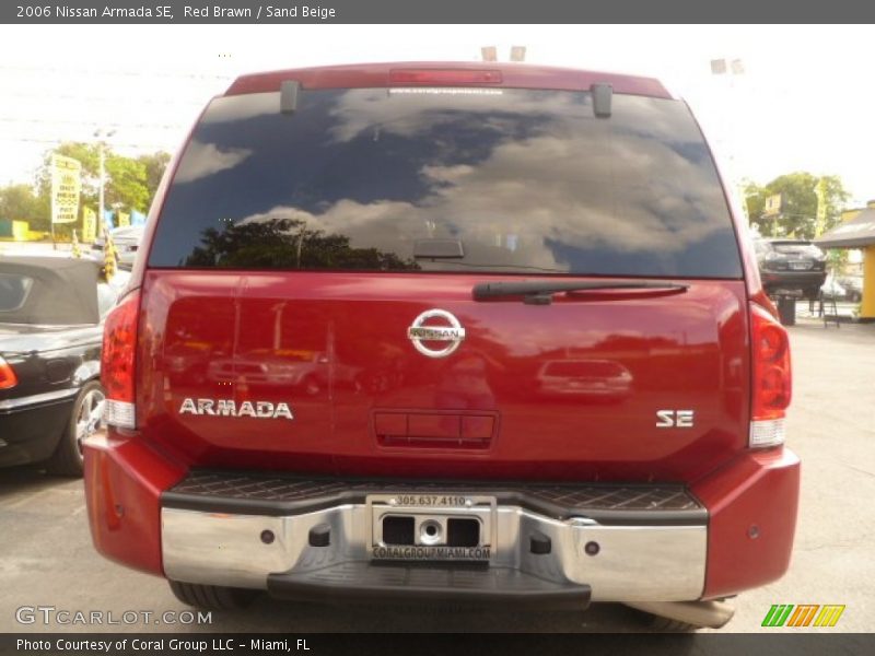 Red Brawn / Sand Beige 2006 Nissan Armada SE