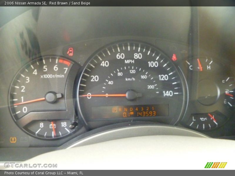 Red Brawn / Sand Beige 2006 Nissan Armada SE