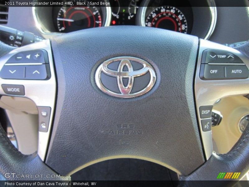 Black / Sand Beige 2011 Toyota Highlander Limited 4WD