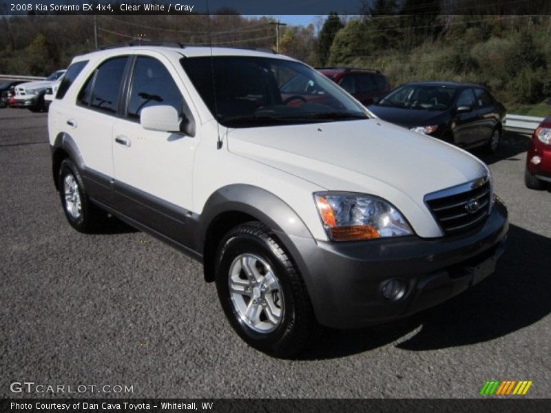 Clear White / Gray 2008 Kia Sorento EX 4x4