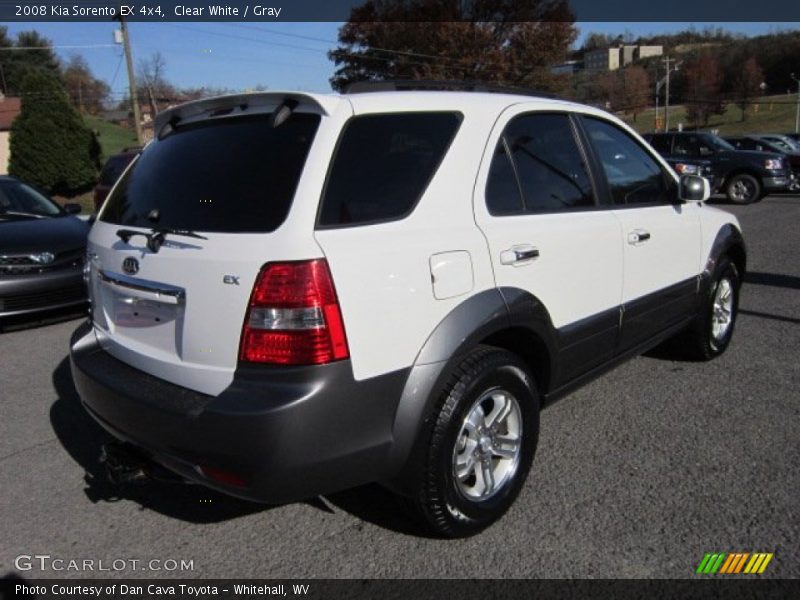 Clear White / Gray 2008 Kia Sorento EX 4x4