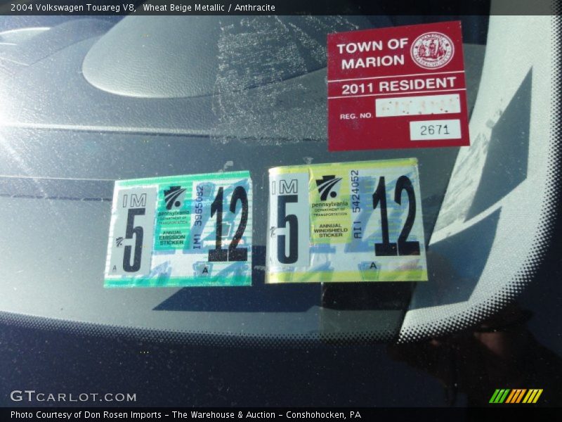 Wheat Beige Metallic / Anthracite 2004 Volkswagen Touareg V8