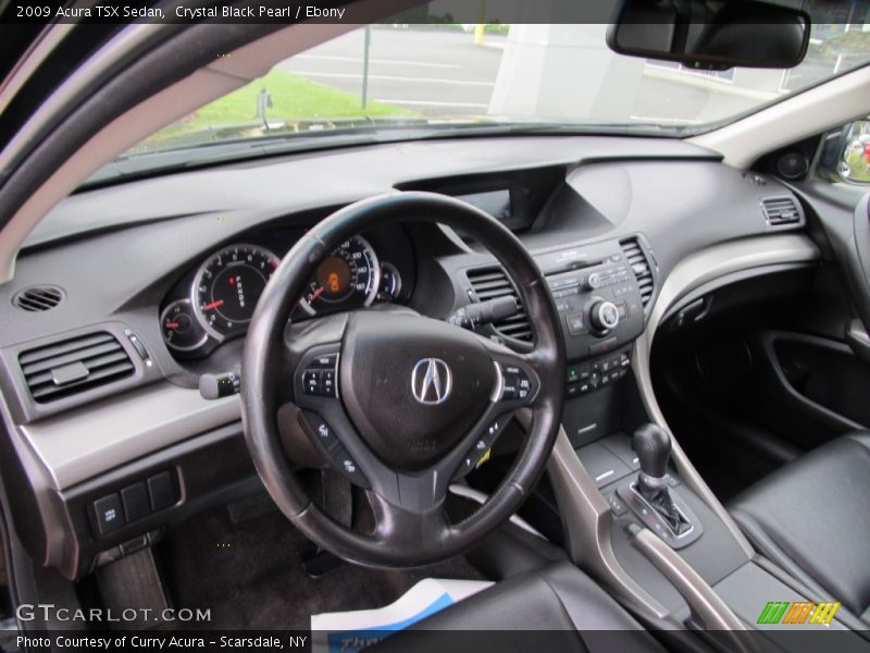 Crystal Black Pearl / Ebony 2009 Acura TSX Sedan