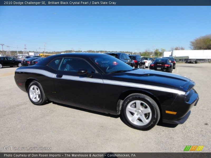 Brilliant Black Crystal Pearl / Dark Slate Gray 2010 Dodge Challenger SE
