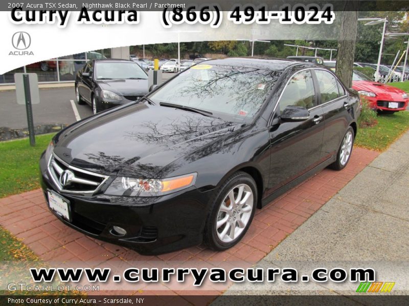Nighthawk Black Pearl / Parchment 2007 Acura TSX Sedan