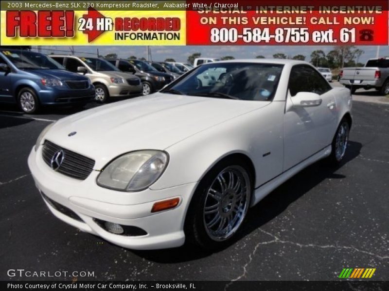 Alabaster White / Charcoal 2003 Mercedes-Benz SLK 230 Kompressor Roadster