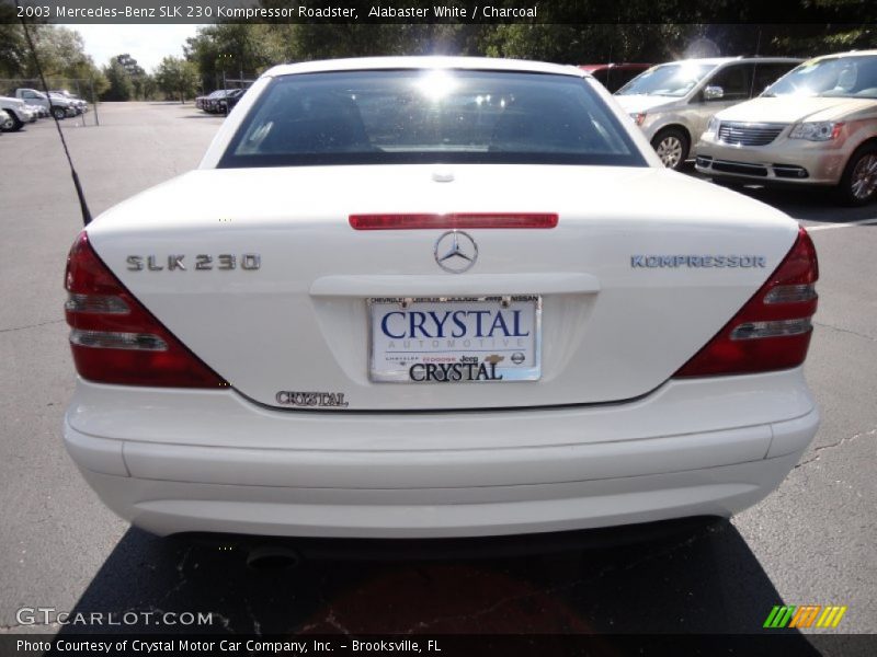 Alabaster White / Charcoal 2003 Mercedes-Benz SLK 230 Kompressor Roadster