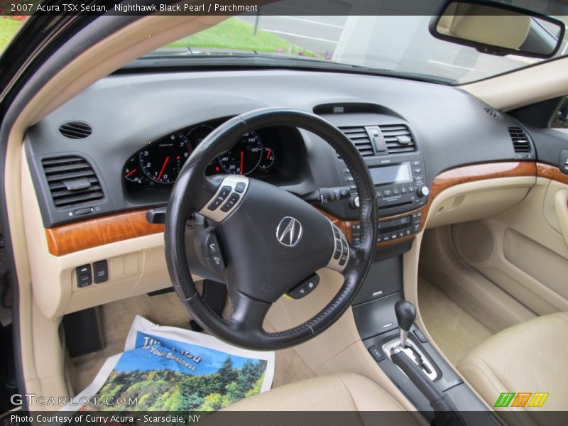 Nighthawk Black Pearl / Parchment 2007 Acura TSX Sedan