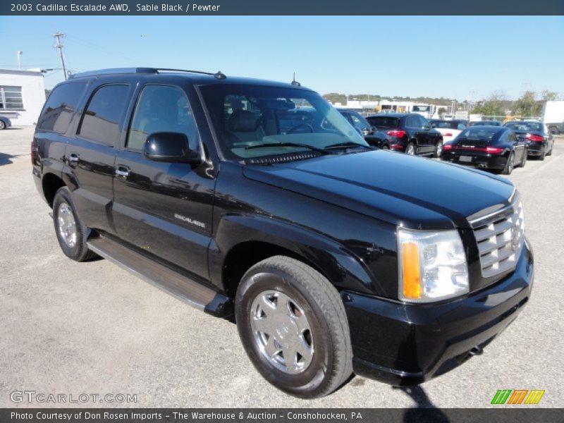 Sable Black / Pewter 2003 Cadillac Escalade AWD