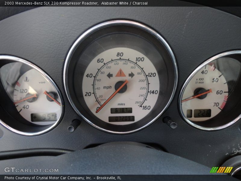 Alabaster White / Charcoal 2003 Mercedes-Benz SLK 230 Kompressor Roadster