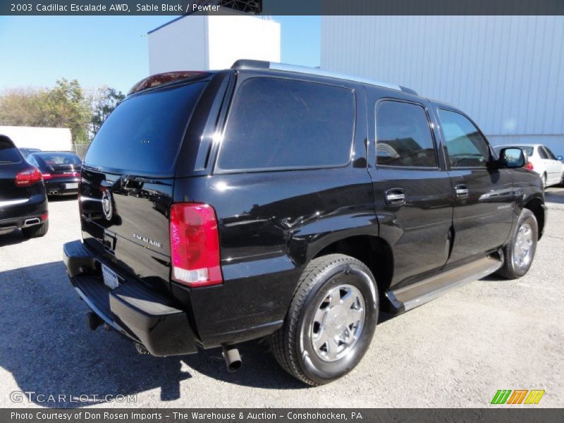 Sable Black / Pewter 2003 Cadillac Escalade AWD