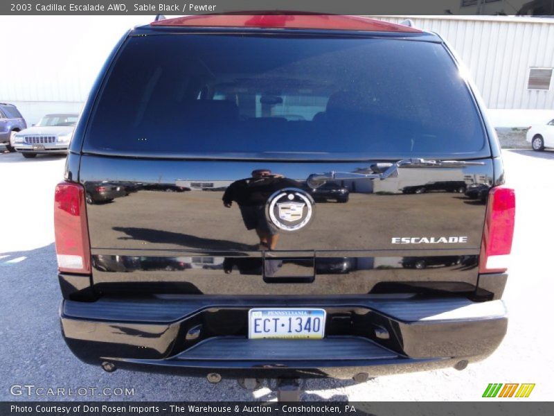 Sable Black / Pewter 2003 Cadillac Escalade AWD