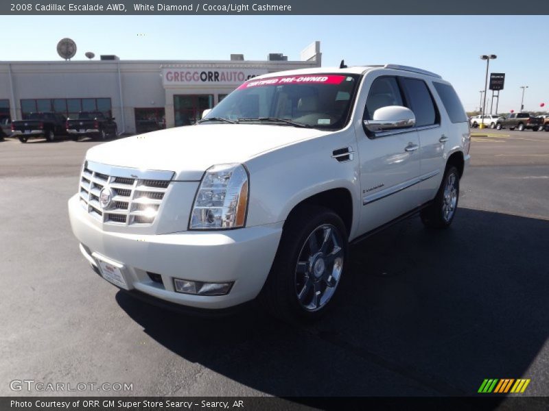 White Diamond / Cocoa/Light Cashmere 2008 Cadillac Escalade AWD