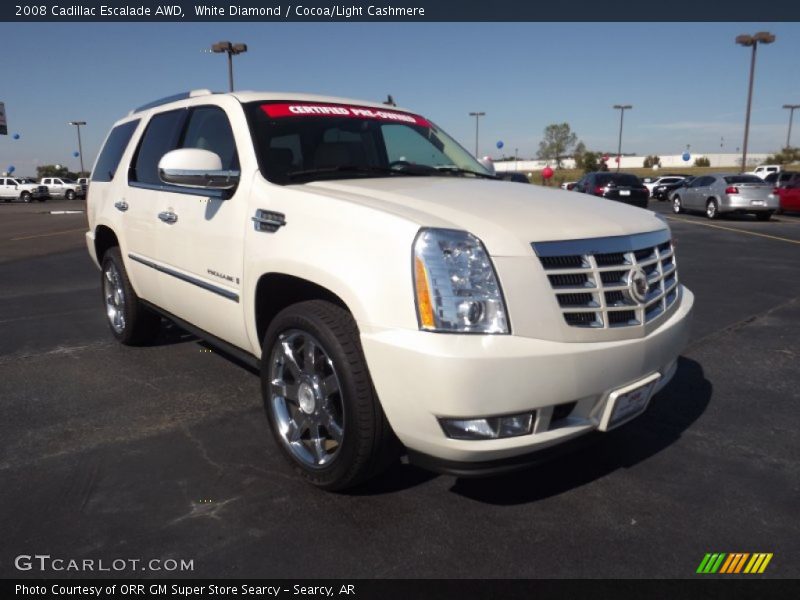 White Diamond / Cocoa/Light Cashmere 2008 Cadillac Escalade AWD