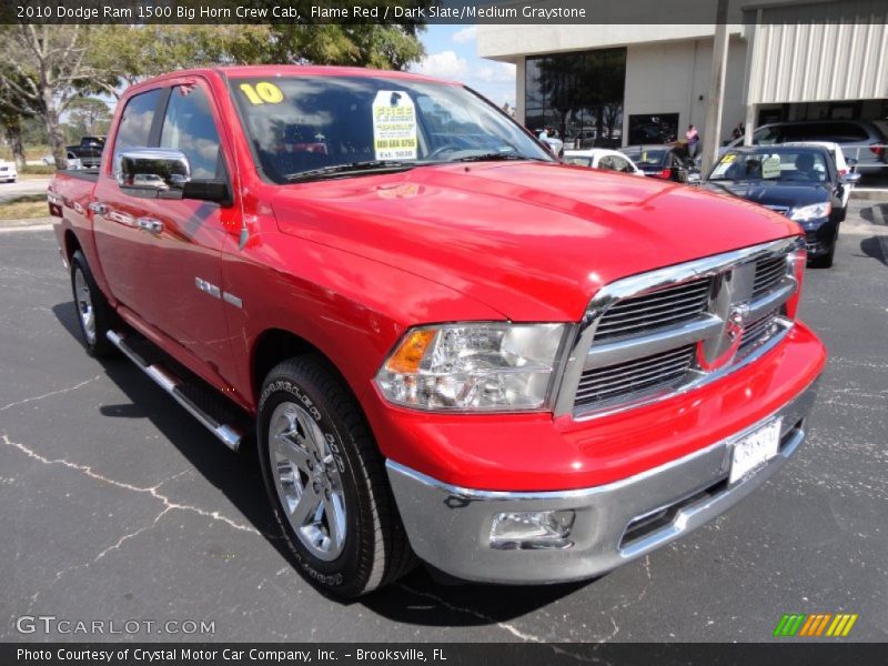 Flame Red / Dark Slate/Medium Graystone 2010 Dodge Ram 1500 Big Horn Crew Cab