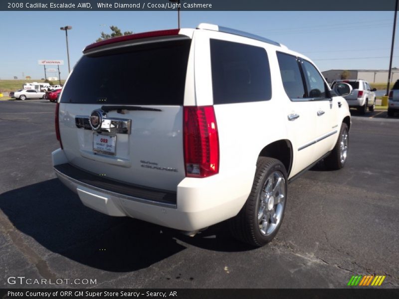 White Diamond / Cocoa/Light Cashmere 2008 Cadillac Escalade AWD