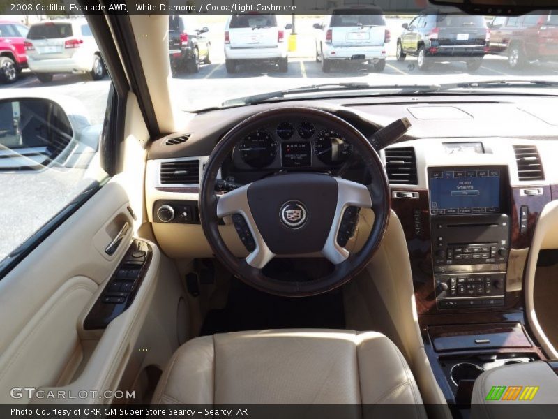 White Diamond / Cocoa/Light Cashmere 2008 Cadillac Escalade AWD