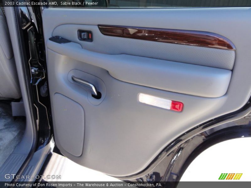 Sable Black / Pewter 2003 Cadillac Escalade AWD