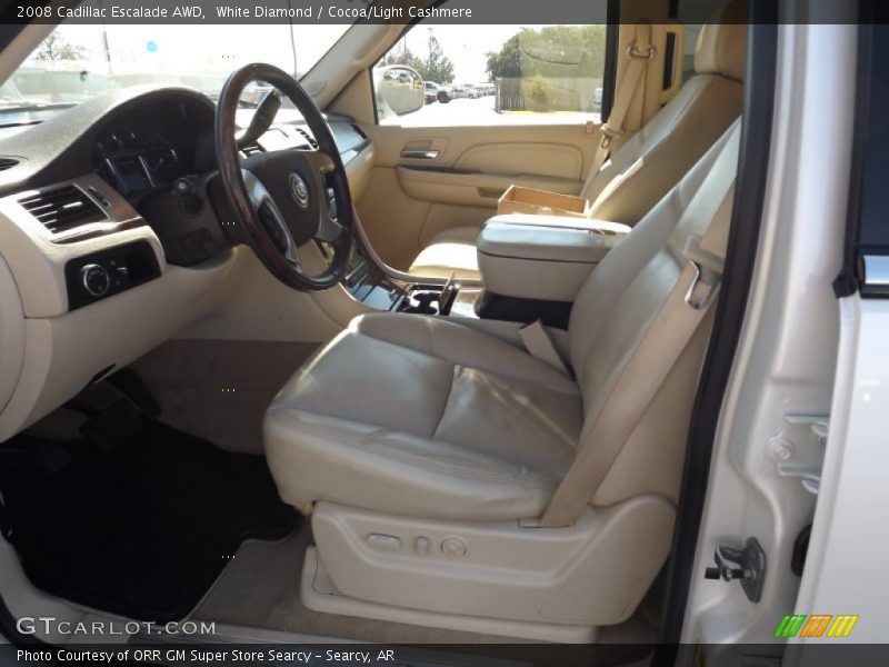 White Diamond / Cocoa/Light Cashmere 2008 Cadillac Escalade AWD