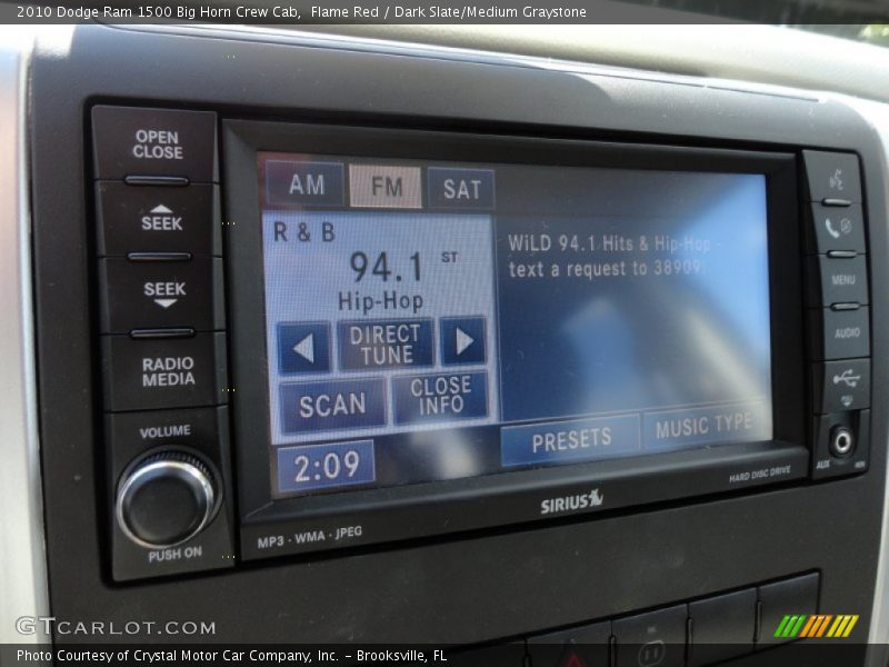 Flame Red / Dark Slate/Medium Graystone 2010 Dodge Ram 1500 Big Horn Crew Cab