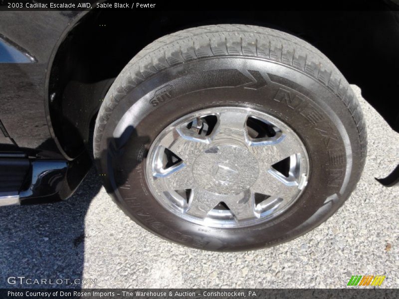 Sable Black / Pewter 2003 Cadillac Escalade AWD