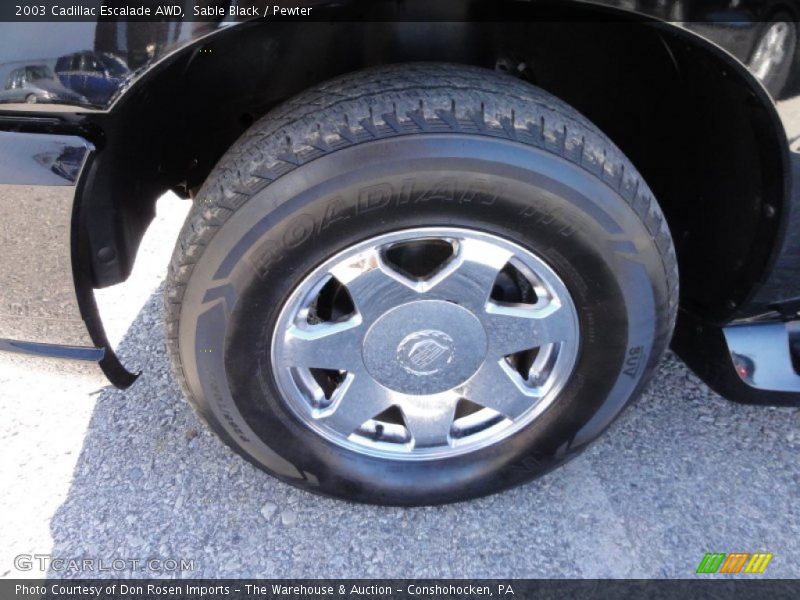 Sable Black / Pewter 2003 Cadillac Escalade AWD