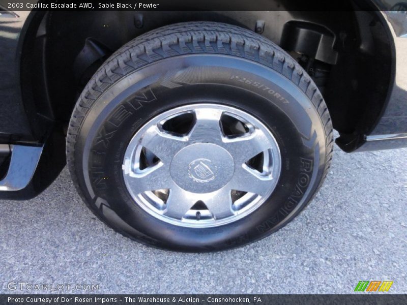 Sable Black / Pewter 2003 Cadillac Escalade AWD