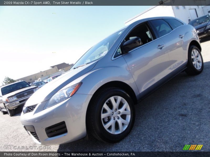 True Silver Metallic / Black 2009 Mazda CX-7 Sport AWD