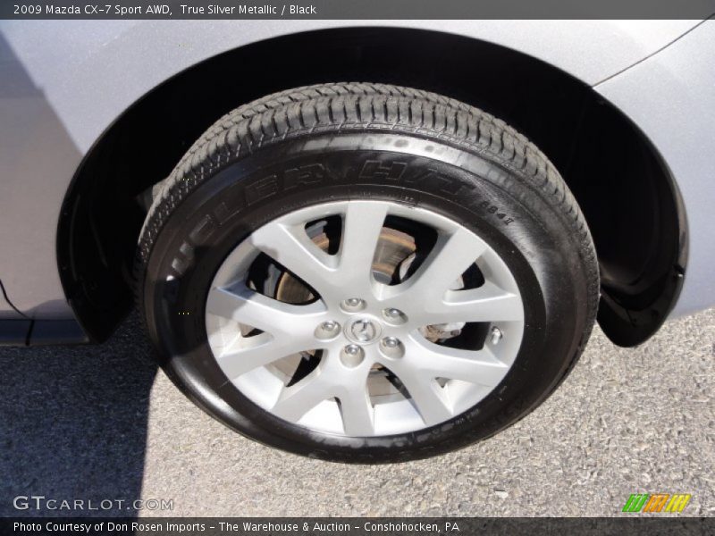 True Silver Metallic / Black 2009 Mazda CX-7 Sport AWD