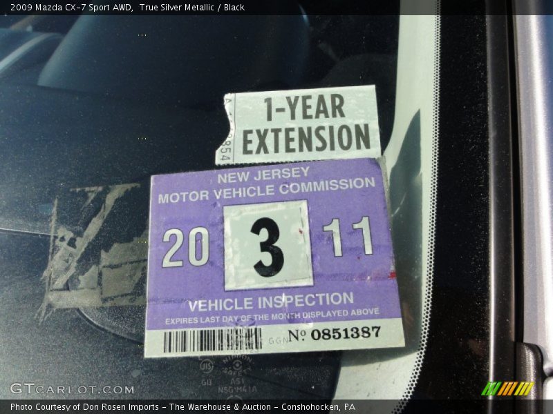 True Silver Metallic / Black 2009 Mazda CX-7 Sport AWD