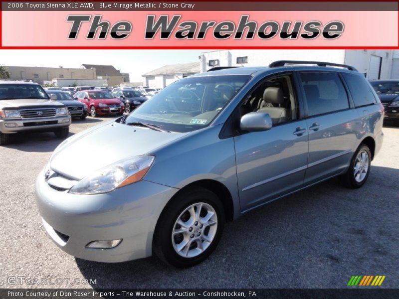 Blue Mirage Metallic / Stone Gray 2006 Toyota Sienna XLE AWD