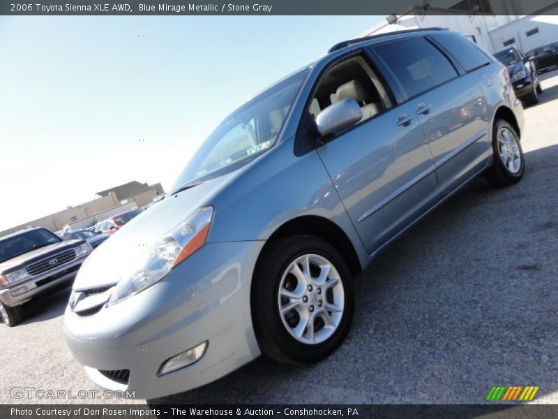 Blue Mirage Metallic / Stone Gray 2006 Toyota Sienna XLE AWD