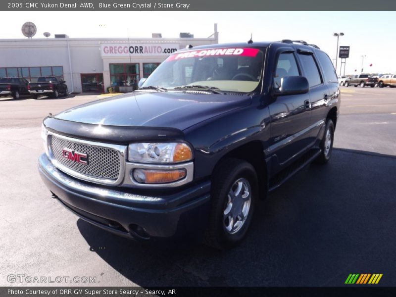 Blue Green Crystal / Stone Gray 2005 GMC Yukon Denali AWD