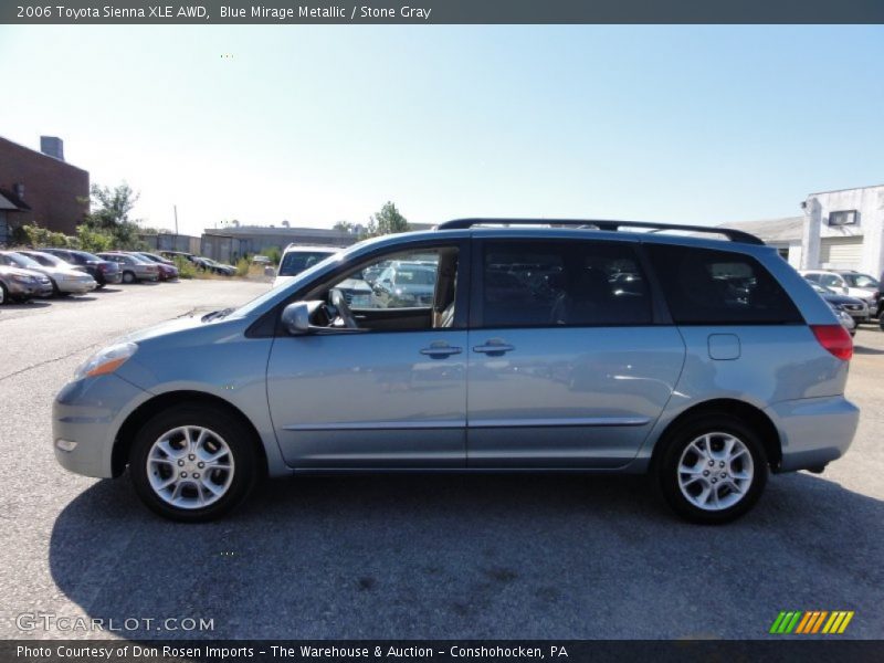 Blue Mirage Metallic / Stone Gray 2006 Toyota Sienna XLE AWD