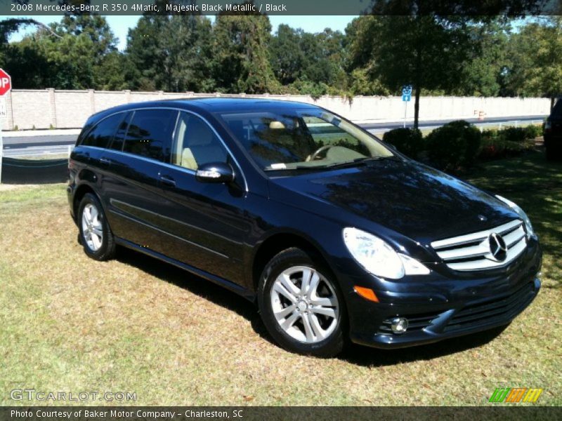 Majestic Black Metallic / Black 2008 Mercedes-Benz R 350 4Matic