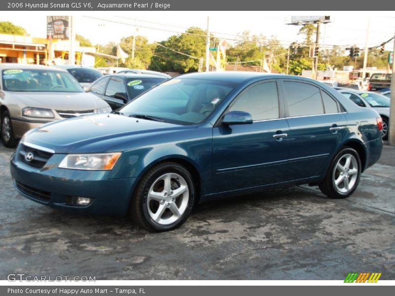 Aquamarine Pearl / Beige 2006 Hyundai Sonata GLS V6