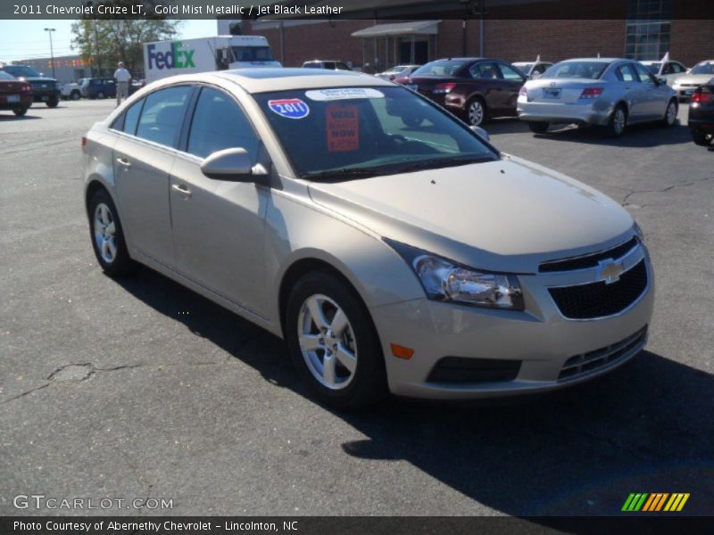 Gold Mist Metallic / Jet Black Leather 2011 Chevrolet Cruze LT