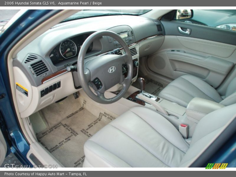 Aquamarine Pearl / Beige 2006 Hyundai Sonata GLS V6