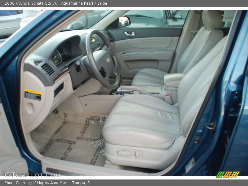 Aquamarine Pearl / Beige 2006 Hyundai Sonata GLS V6