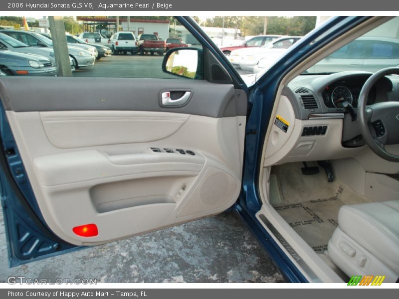 Aquamarine Pearl / Beige 2006 Hyundai Sonata GLS V6