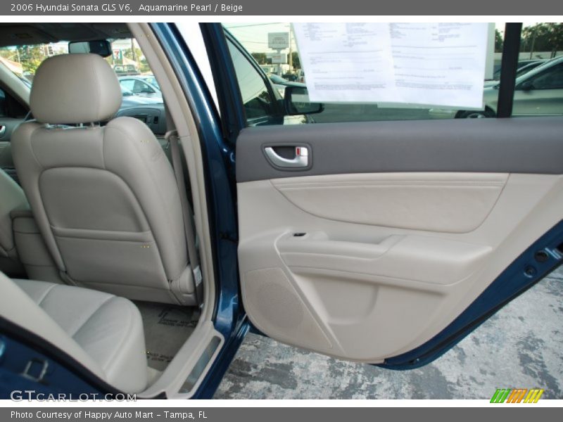 Aquamarine Pearl / Beige 2006 Hyundai Sonata GLS V6