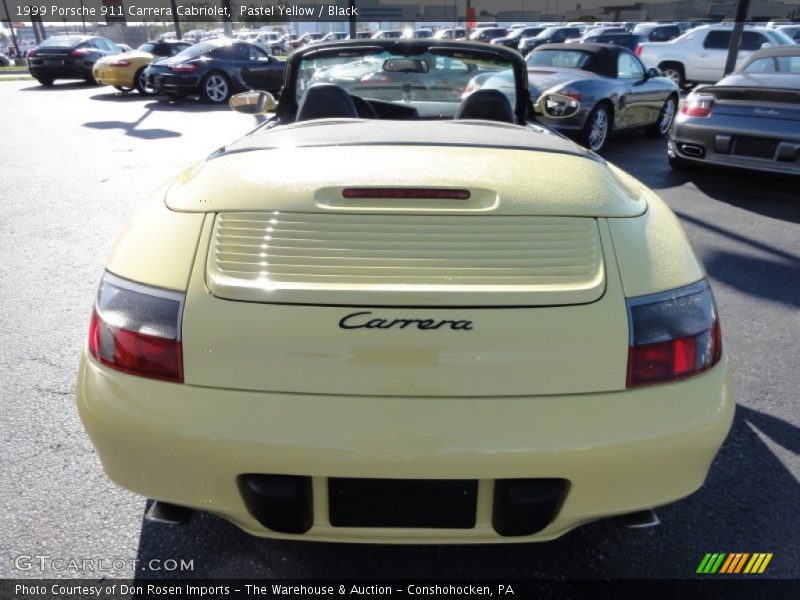 Pastel Yellow / Black 1999 Porsche 911 Carrera Cabriolet