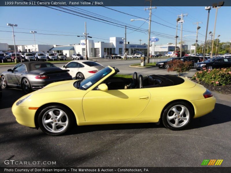 Pastel Yellow / Black 1999 Porsche 911 Carrera Cabriolet