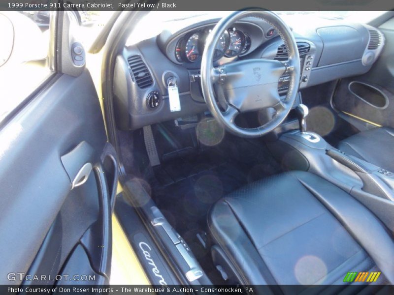 Pastel Yellow / Black 1999 Porsche 911 Carrera Cabriolet