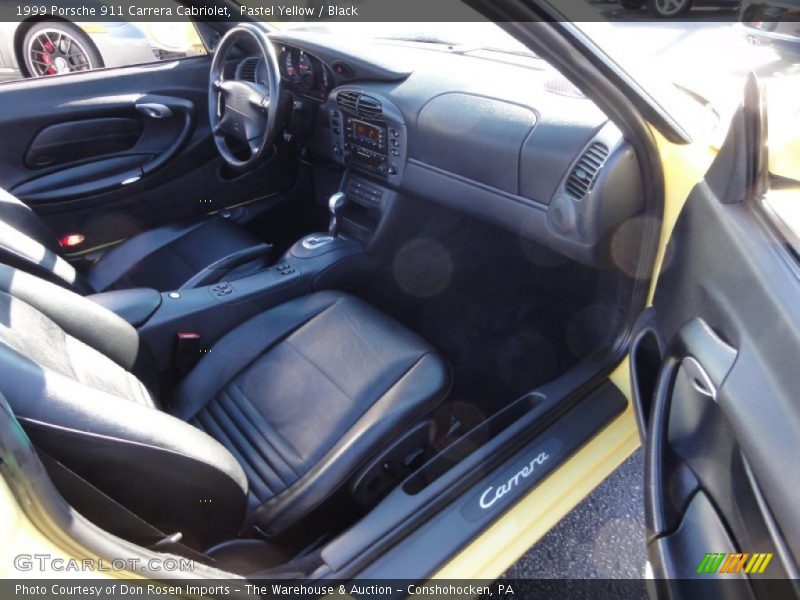 Pastel Yellow / Black 1999 Porsche 911 Carrera Cabriolet