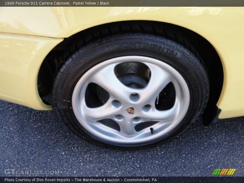 Pastel Yellow / Black 1999 Porsche 911 Carrera Cabriolet
