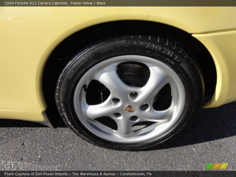 Pastel Yellow / Black 1999 Porsche 911 Carrera Cabriolet