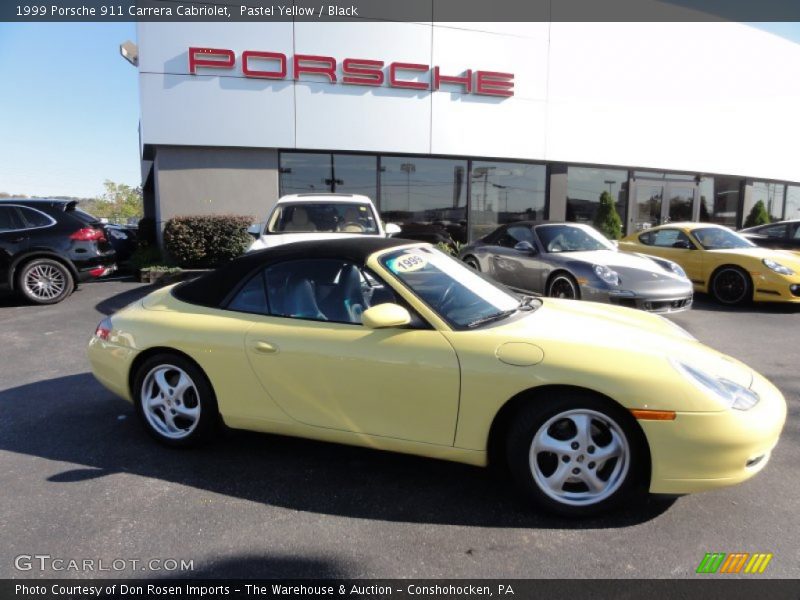 Pastel Yellow / Black 1999 Porsche 911 Carrera Cabriolet
