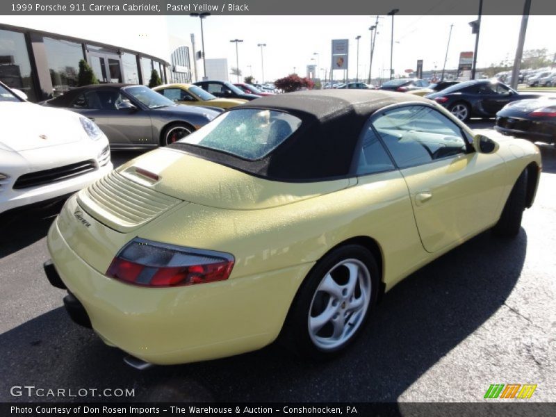 Pastel Yellow / Black 1999 Porsche 911 Carrera Cabriolet