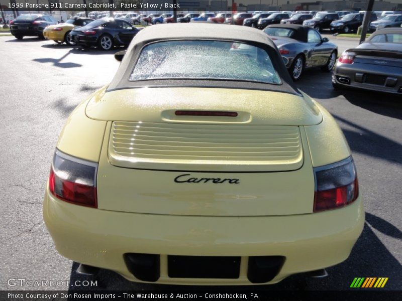 Pastel Yellow / Black 1999 Porsche 911 Carrera Cabriolet